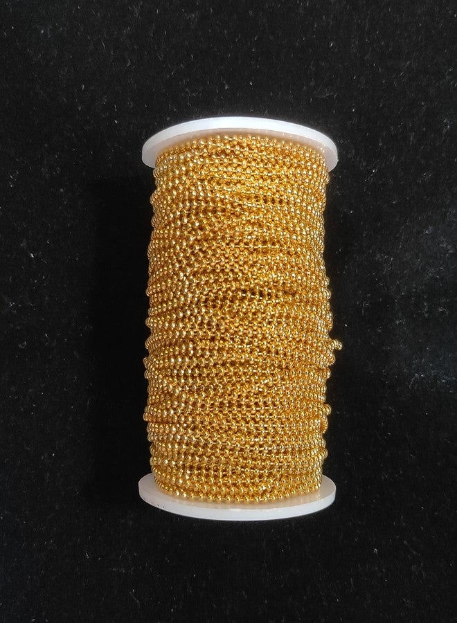 The Unique ® Ball Chain for Jewellery Making/Decorating & Craft Work Golden - Pack of 20 mtrs (2mm) - Image 1